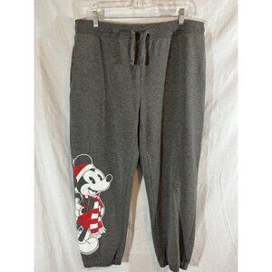 Disney Women’s Gray XXL Winter Mickey Sweatpants